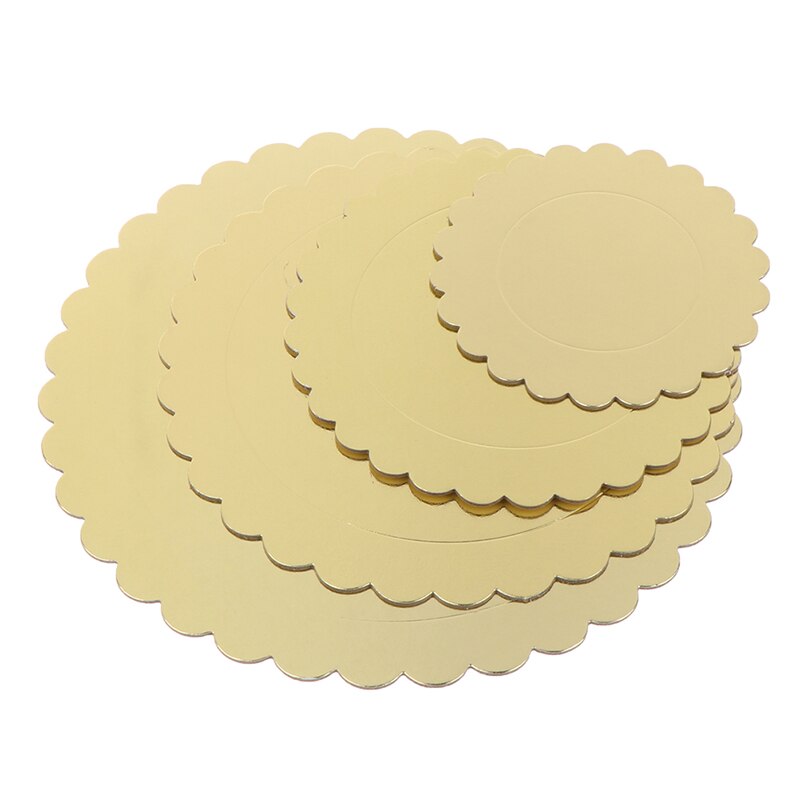 5pcs Cake Board Round Disposable Dessert Tray Gold Cake Base Cardboard For Wedding Birthday Party Kitchen Accessories Cake Tools