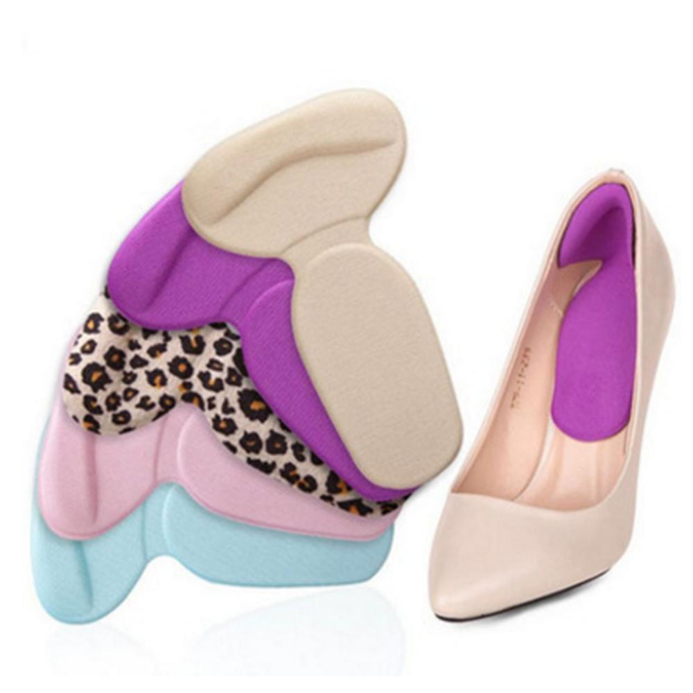 1Pair 2 in 1 Women Silicone Useful T-Shape Thread Thicker Rear Foot Wear Stickers High Heels Soft Mat
