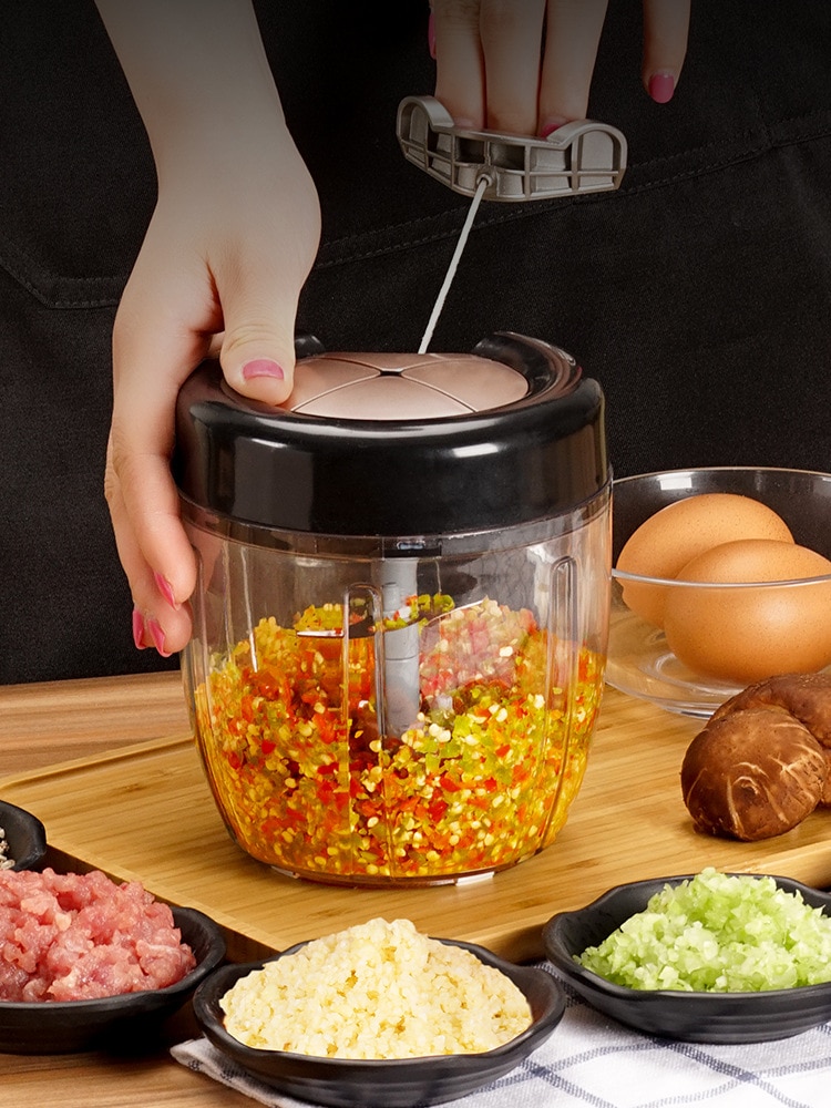 Manuel madhakker pull løghakker stor grøntsagsprocessor blender hakker/mixer til æg kød salat frugt pesto puré