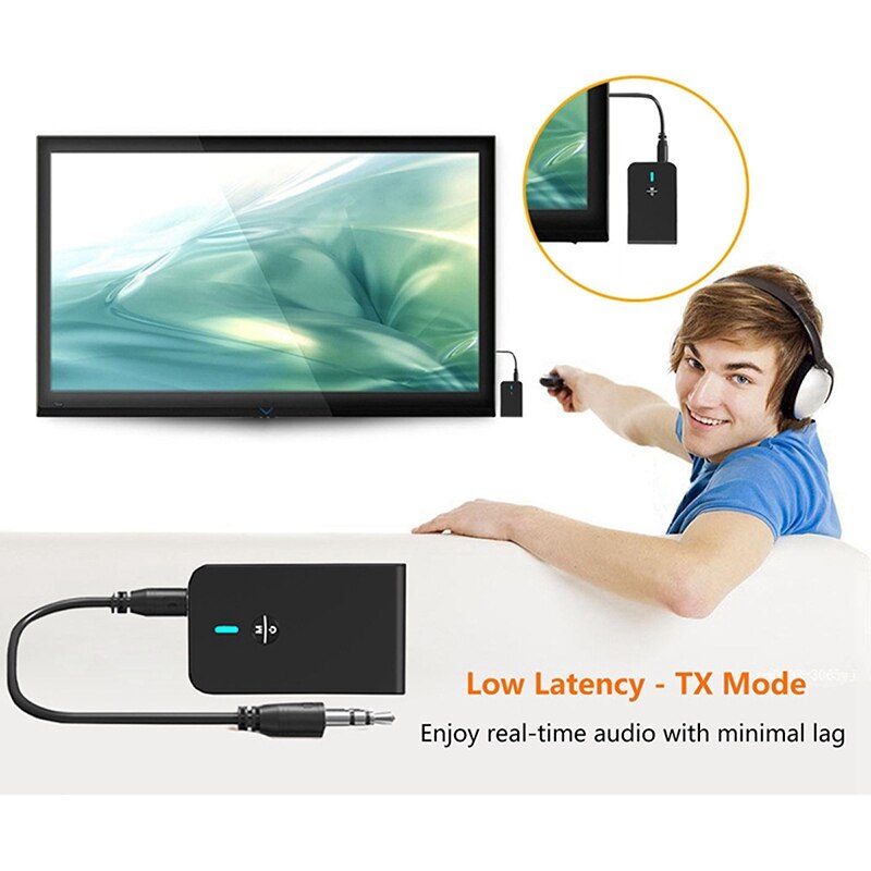 Bluetooth 5.0 adapter trådløs bluetooth o sender modtager til pc tv bil 3.5mm aux musik modtager sender