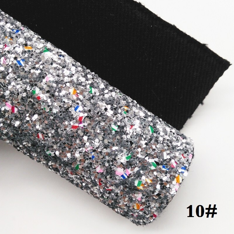 Glitterwishcome 21X29CM A4 Size Synthetisch Leer, Chunky Glitter Leer, faux PU Leer stof Vinyl voor Bows, GM037A: 10