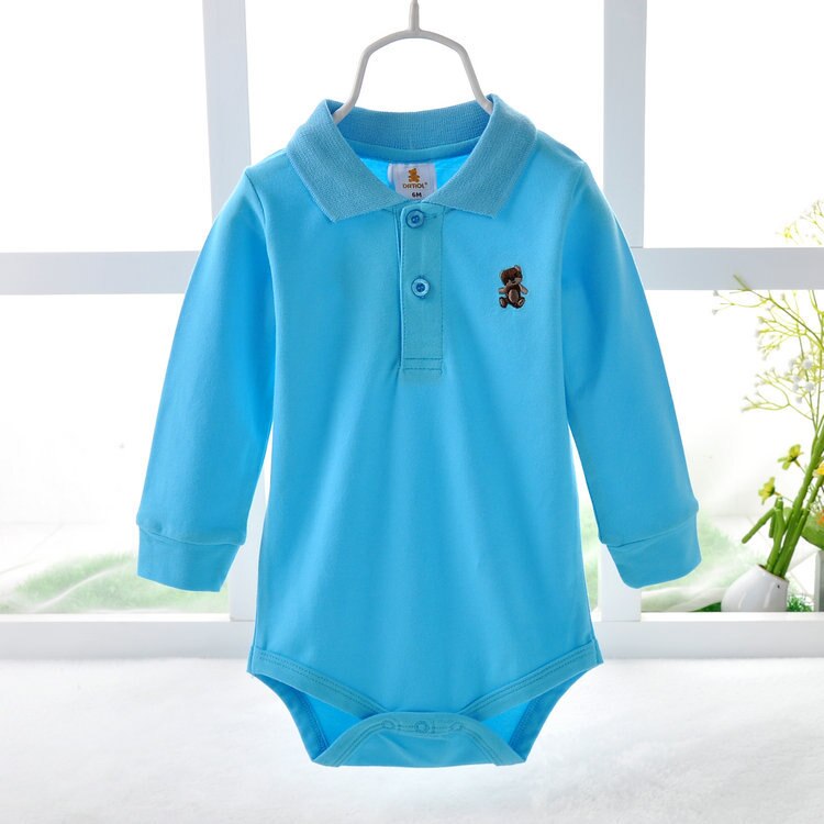Lange Baby Jongen POLO Bodysuits Lange Mouw body bebe bodysuit baby boy kleding jumpsuit