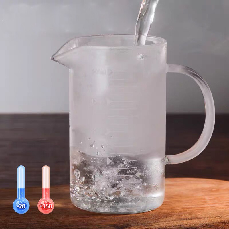 250ml-500ml Glass Transparent Measuring Cup Cooking Tools Container Measuring Cup Measuring Liquid Bakeware Kitchen Accessories