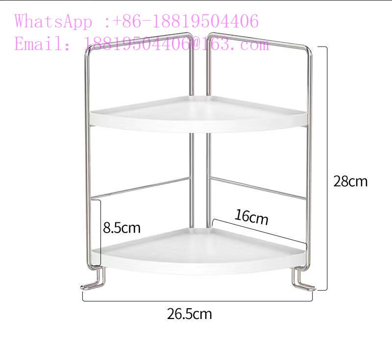 2 Tier Multifunction Stackable Shelf Organizer for Spices Cosmetics Kitchen Bathroom Storage Rack Holder: 2tierTriangleSliver