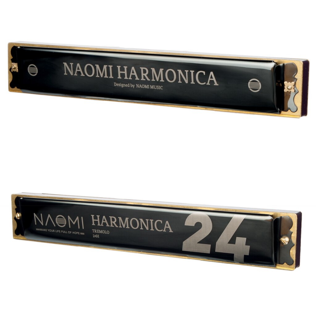 NAOMI Tremolo Harmonica C Tone 24 Holes For Beginners Children