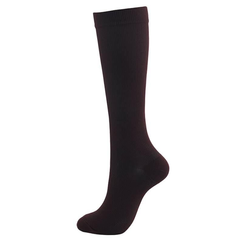 Moda Socmark Hoge Kwal Unisex Compressie Kous Druk Spataderen Kniehoge Ondersteuning Stretch Druk Circulatie: Brown / Xxl