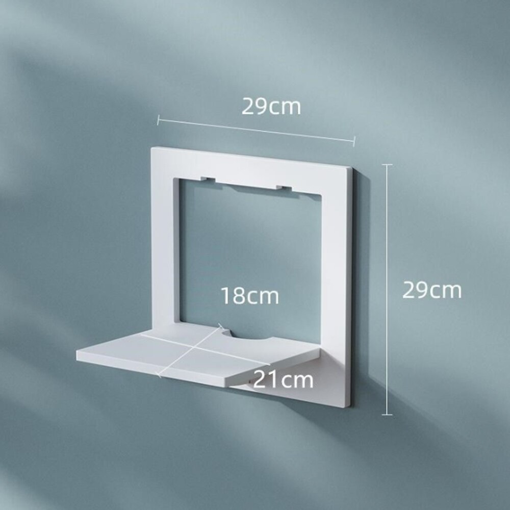 Free Punching Wall-Mounted Wall Shelf Hanger Bedroom Balcony Bedside Shelf Round Square Flower Pot Stand Decoration: B(square)