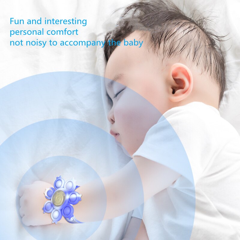 Blæksprutte spinning pop popping fidget legetøj sit anti-stress armbånd whirl light armbånd kawaii push bubble jule børn