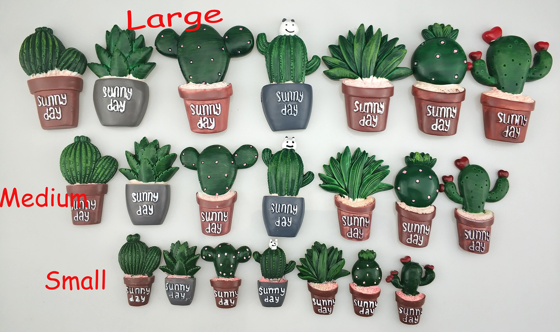 7 Pcs/1 set cactus fridge magnet cartoon refrigerator magnets stickers strong office photo magnet Message board posted