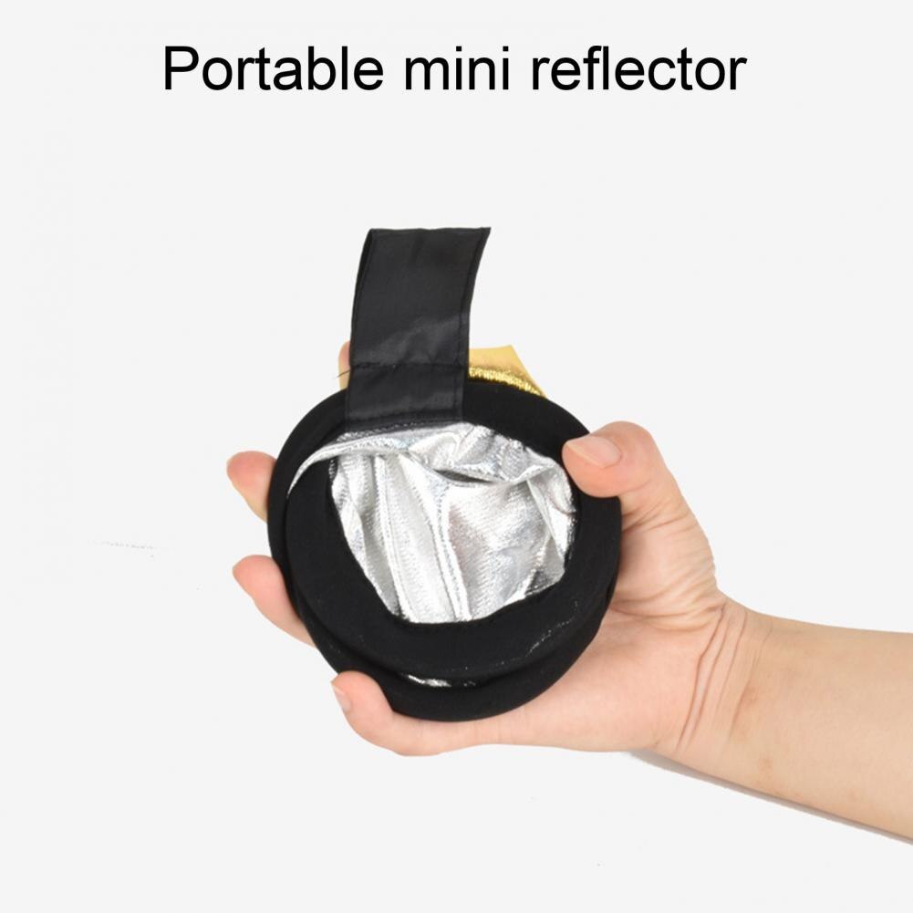 Compact High 30cm Foldable Photograph Disc Reflector Round Reflective Board Anti-deform for Studio