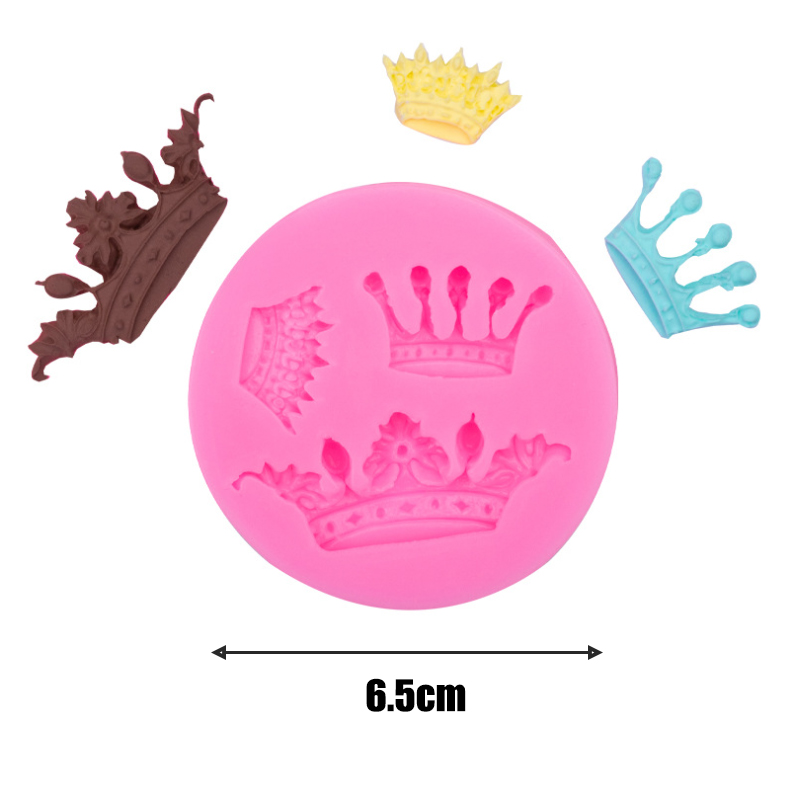 Crown Fondant Silicone Mould Princess Crown Heart Mould for Chocolate Pastry Cake Decorating Wedding Epoxy Polymer Clay Jewelry: 1PC-01