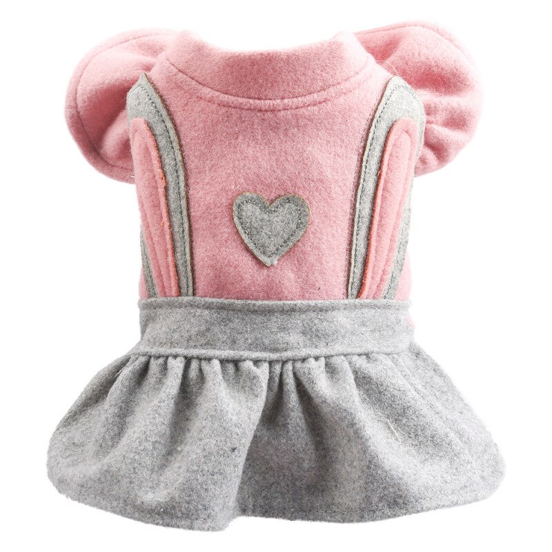 Vestido de lana con capucha para perro y gato, de corazón, abrigo de perrito mascota, chaqueta para perros y gatos, tamaño pequeño y mediano: XL