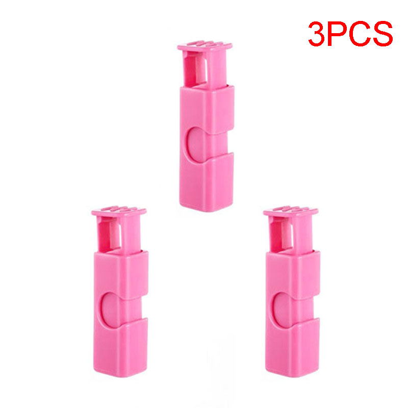 1/3Pc pinzas de cierre de tentempié para los paquetes de sellador de bolsas alimentación conservar la frescura de almacenamiento de alimentos bolsa Clips accesorios de cocina: Pink 3pcs