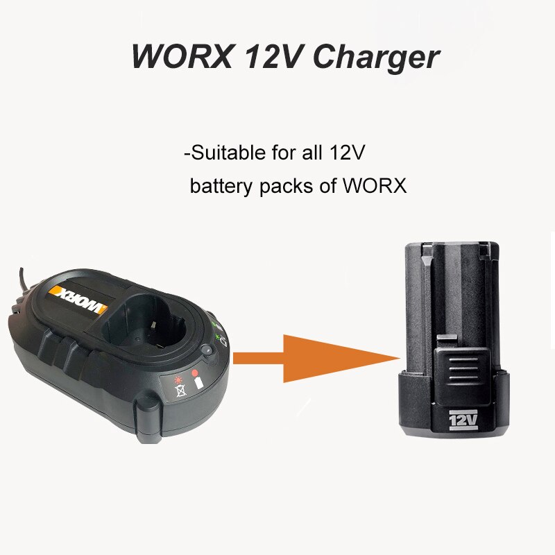 WORX 20v and 12V Lithium Battery Charger Fast Charge Power Tools