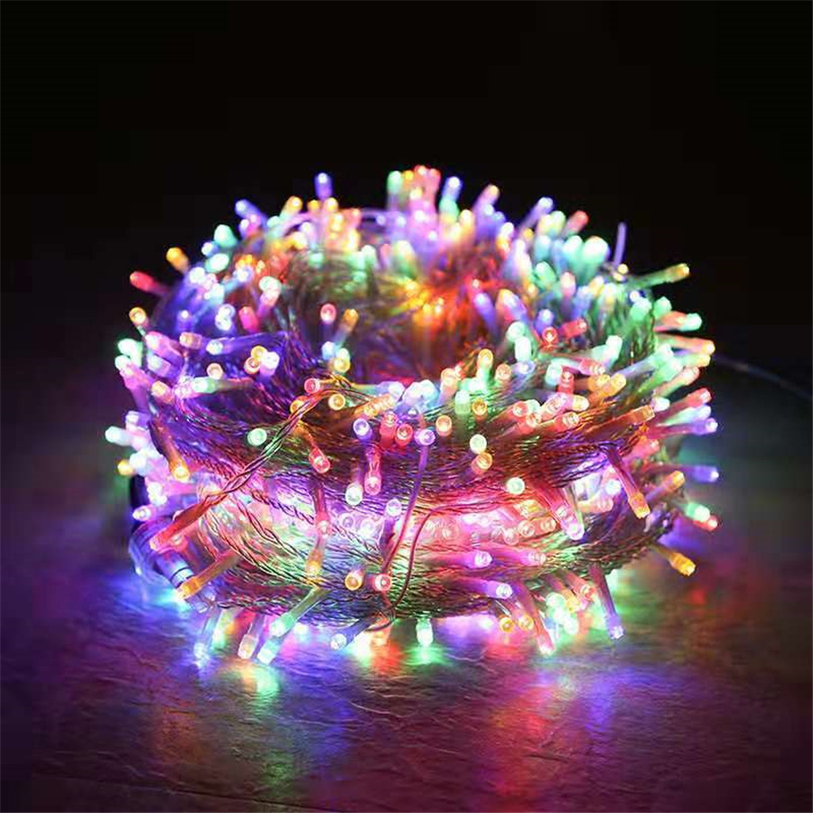 Belysning led julelys utendørs 100m 50m 20m 8 moduser lyslenker girlander dekor til fest bryllup hage gate: Foranderlig / 6-10w