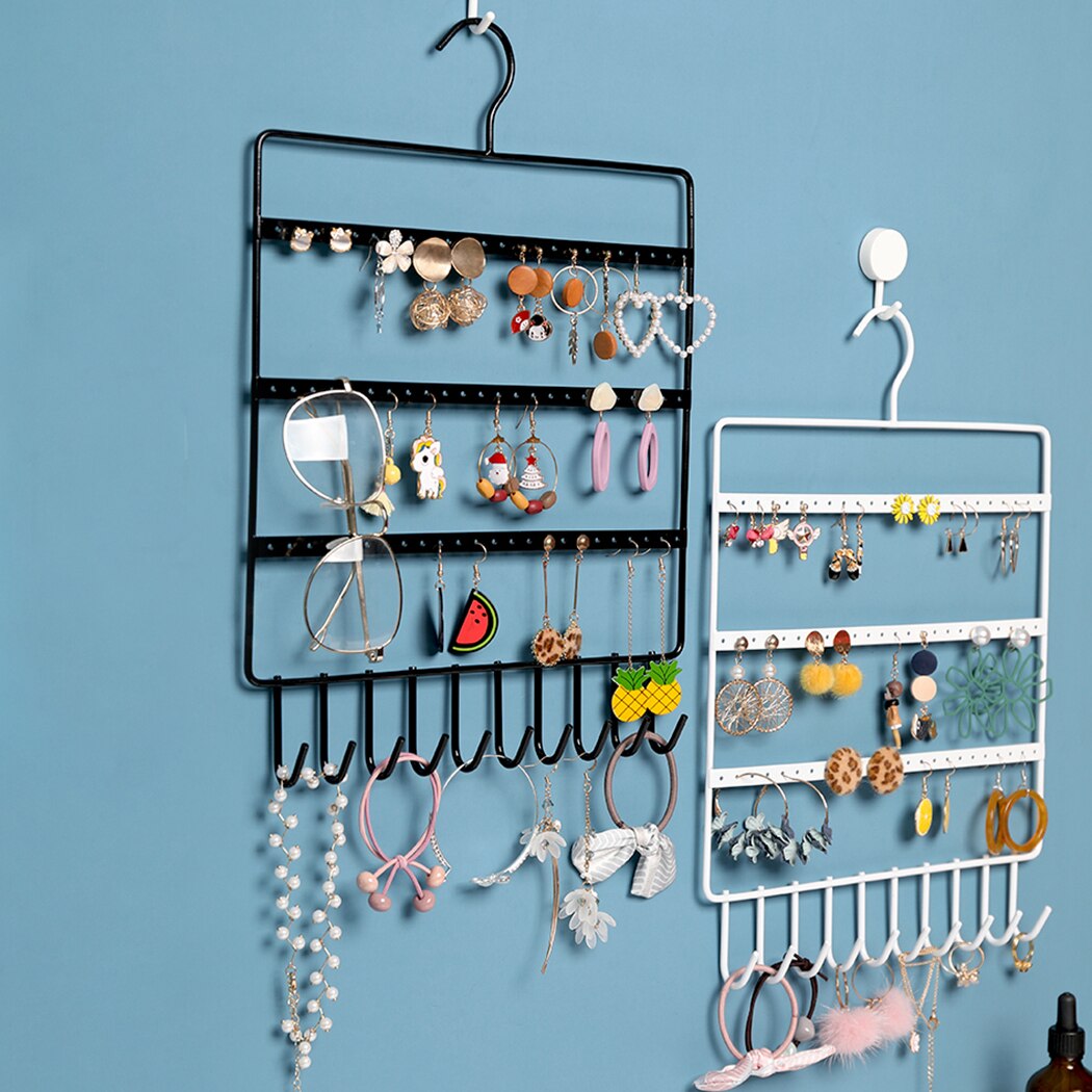 10 ganchos de pared para pendientes, organizador de joyas, organizador de pendientes, soporte para colgar, exhibidor, soporte, estante, colgador de joyería