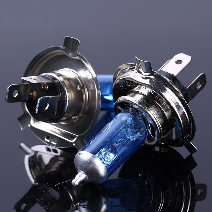 2x bil halogen xenon lyspære nærlys  h4 12v 60/55w p43t super hvit 6000k parkeringslykter lampe bil styling