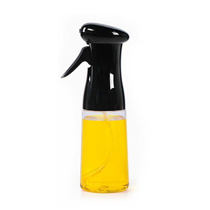 Glasolja sprayflaska matlagning bakning vinäger sprayer grill sprayflaska 210ml för kök matlagning bbq grillverktyg: Svart