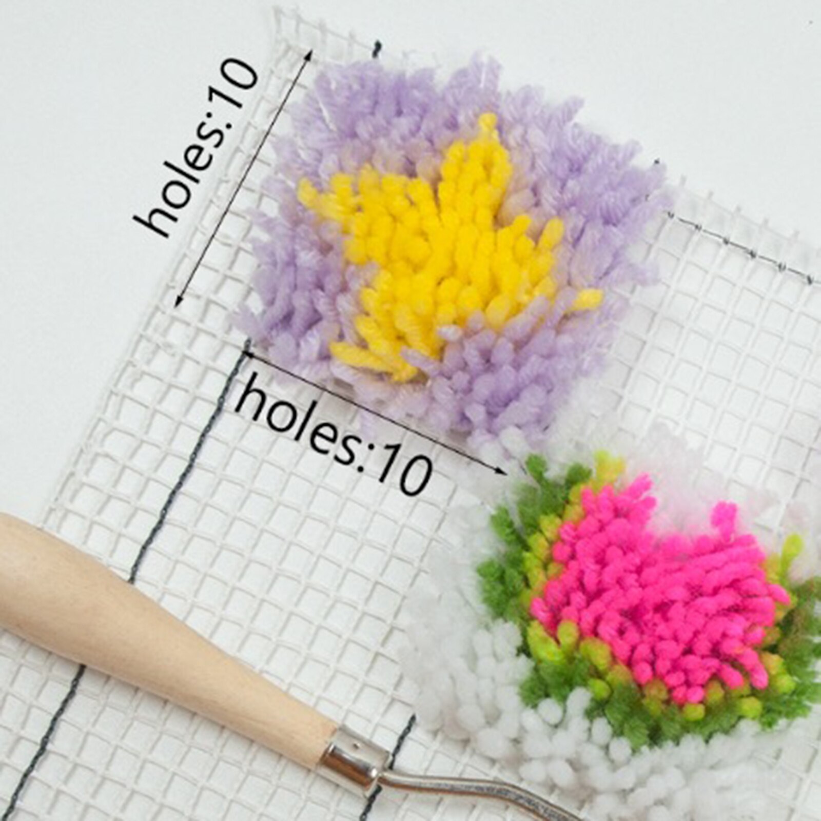 1x1.5m Blank Rug Hooking Mesh Canvas for Latch Hook Cushion Tapestry Canvas DIY