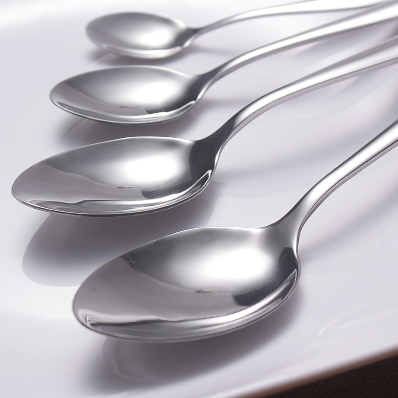 6pcs Dessert Teaspoon Stainless Steel Dinner spoon Stirring Coffee Spoons Tablespoon Dinning Soup Scoop Kitchen Bar Tea spoon