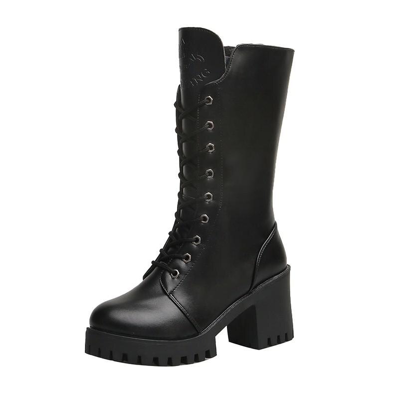 Warm Winter shoes Waterproof Super star shoes Mid calf Boots for women Non slip Boots Size 35-41: 38
