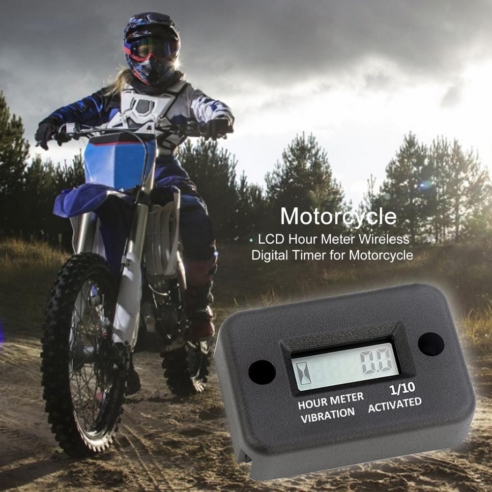 Lcd Urenteller Draadloze Digitale Timer Voor Motorfiets Benzine Waterdichte Lcd Digitale Display Draadloze Vibrerende Timer