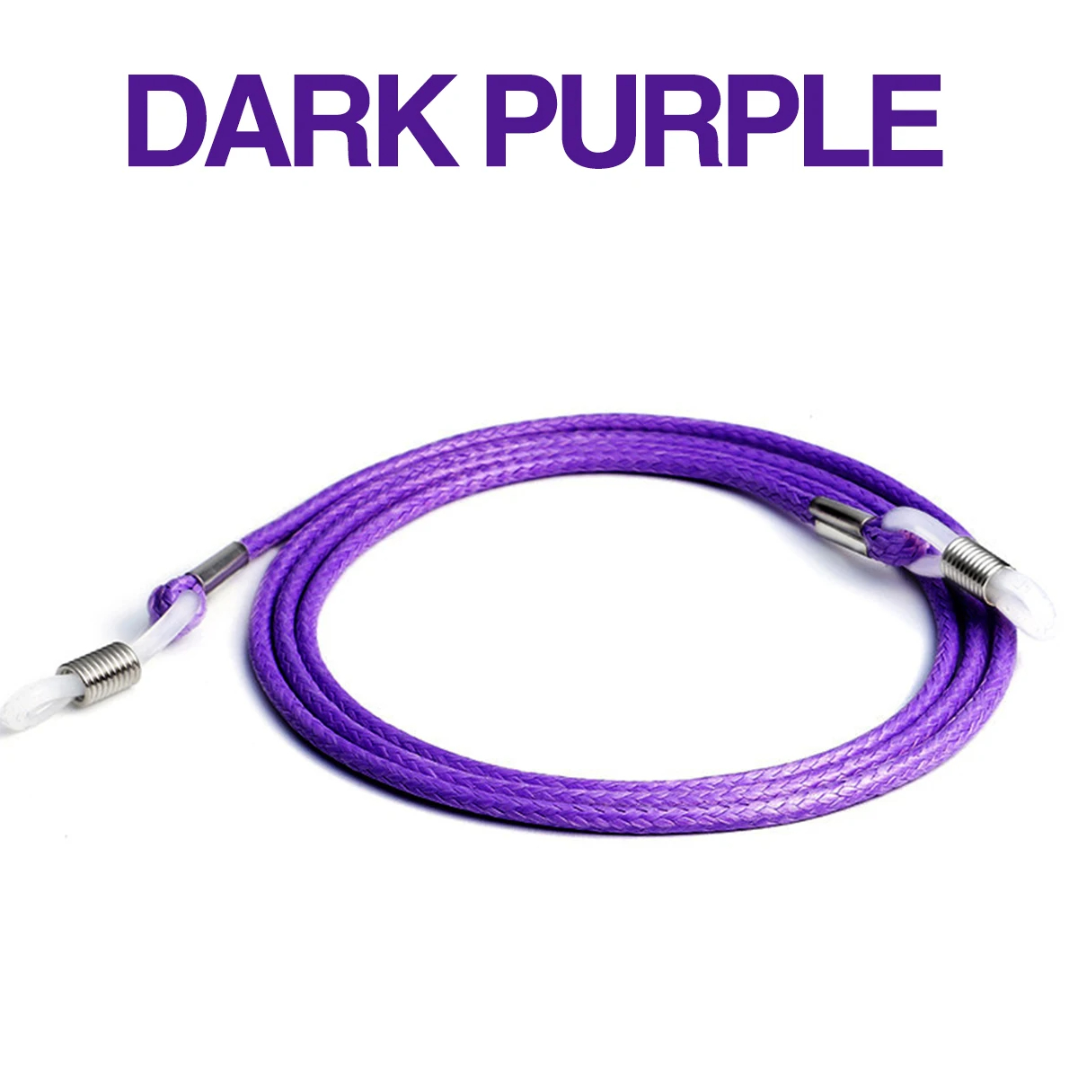 Solid Braided Glasses Strap Neck Cord Adjustable Sunglasses Eye Glasses Chain Rope Lanyard Holder Anti Slip Eyewear Accessory: PURPLE