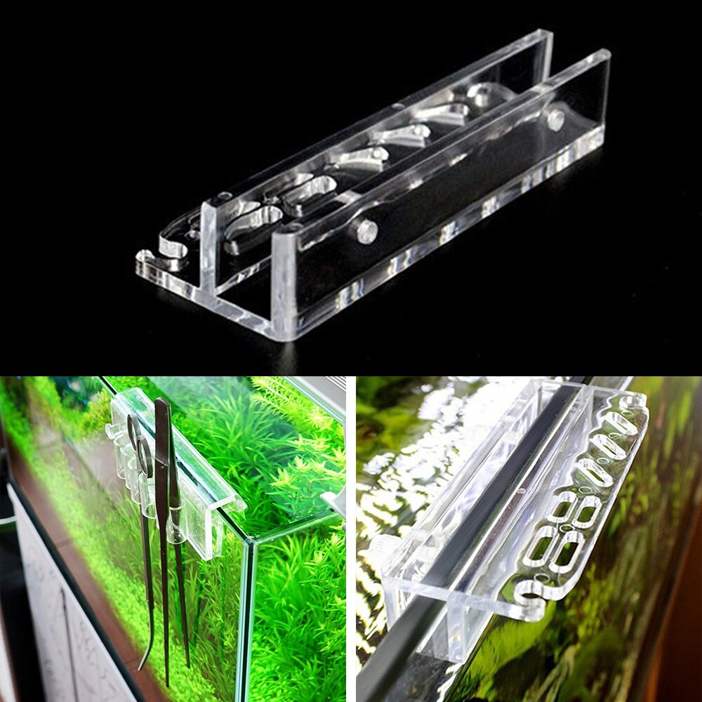 Aquarium Cleaning Tool Fish Tank Cleaning Gadgets Acrylic Transparent Aquarium Fish Tank Water Plant Maintenance Tools Holder