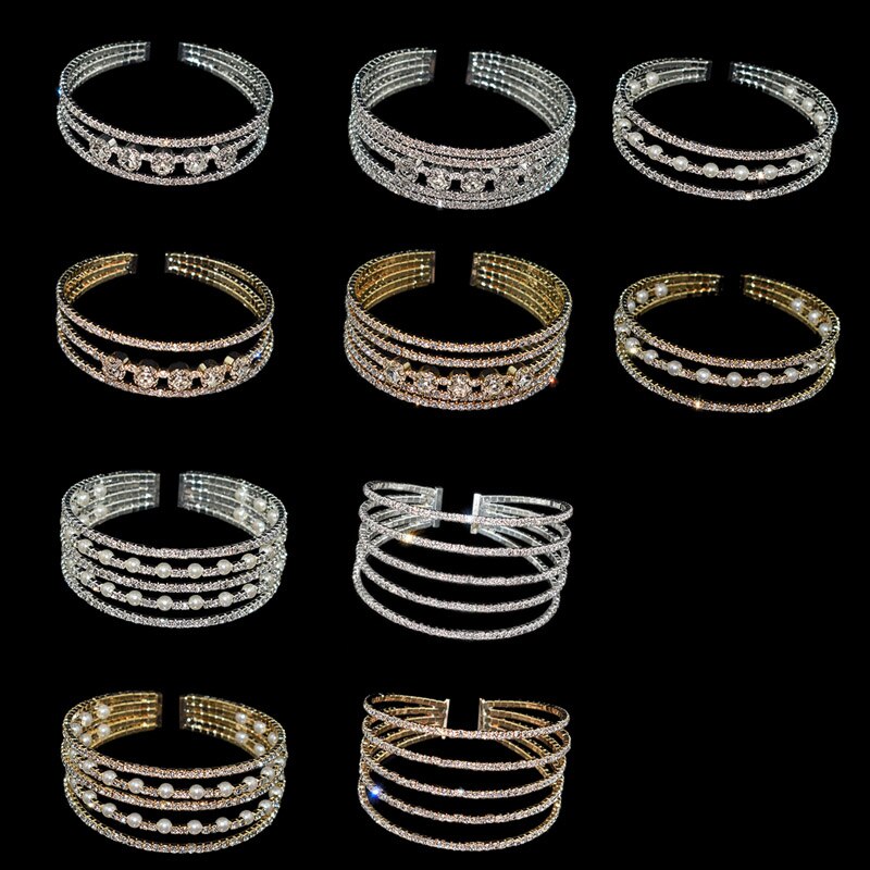 Crystal Parel Opening Armbanden Armbanden Voor Vrouwen Gold Verzilverd Stretching Armbanden Pulseras Mujer Sieraden