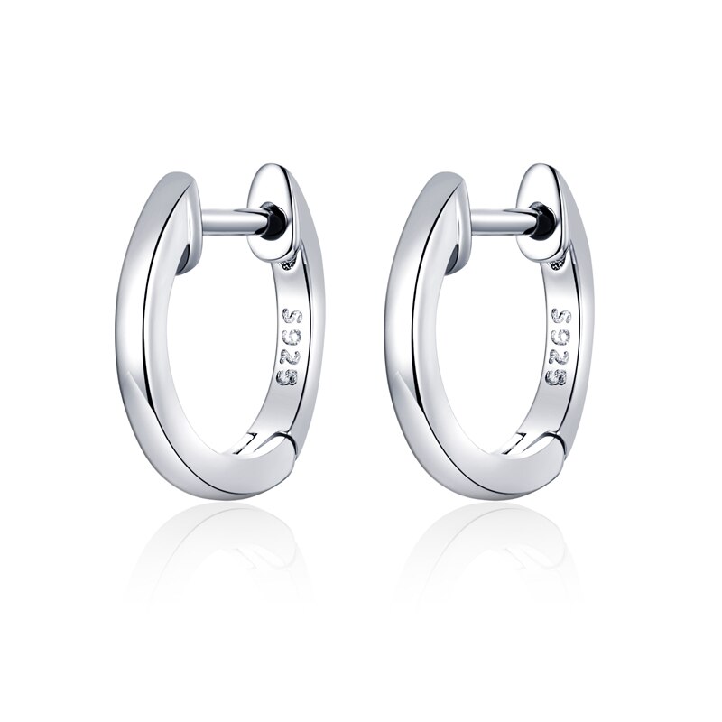 WOSTU Authentic 925 Sterling Silver 6 Color Small Circle Hoop Earrings For Women Wedding Noble Jewelry FIE498: FIE808-A