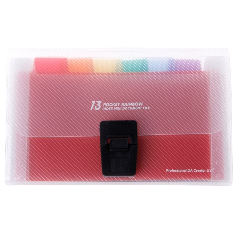 A6 Rainbow Expanding Document Bills Folder 13 Pocket School Accordion Folder