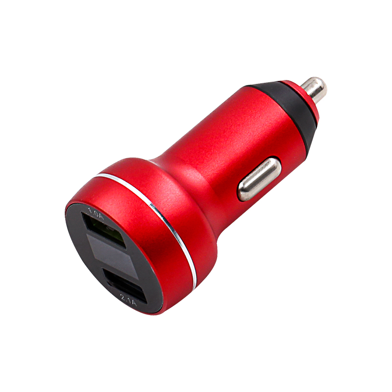 Chargeur de voiture affichage numérique double Port USB 3.1A USB adaptateur de charge voiture affichage de tension voiture-style chargeur automatique pour les voitures de téléphone: Red