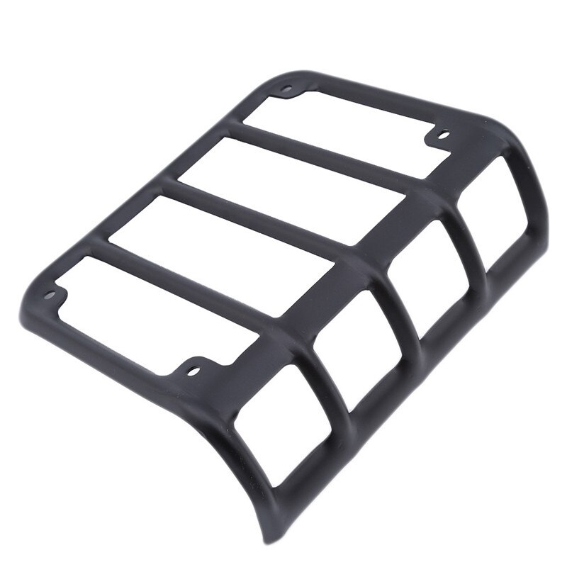 2Pcs Tail Light Guard Mounting Bracket Cover Aluminum Housing Black For Jeep Wrangler Rear Lamp