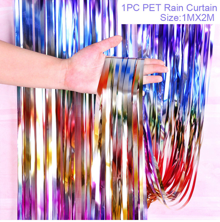 Party Backdrop Curtain Metallic Foil Fringe Shimmer Backdrop Birthday Wedding Party Wall Decoration Photo Zone Backdrop: 6
