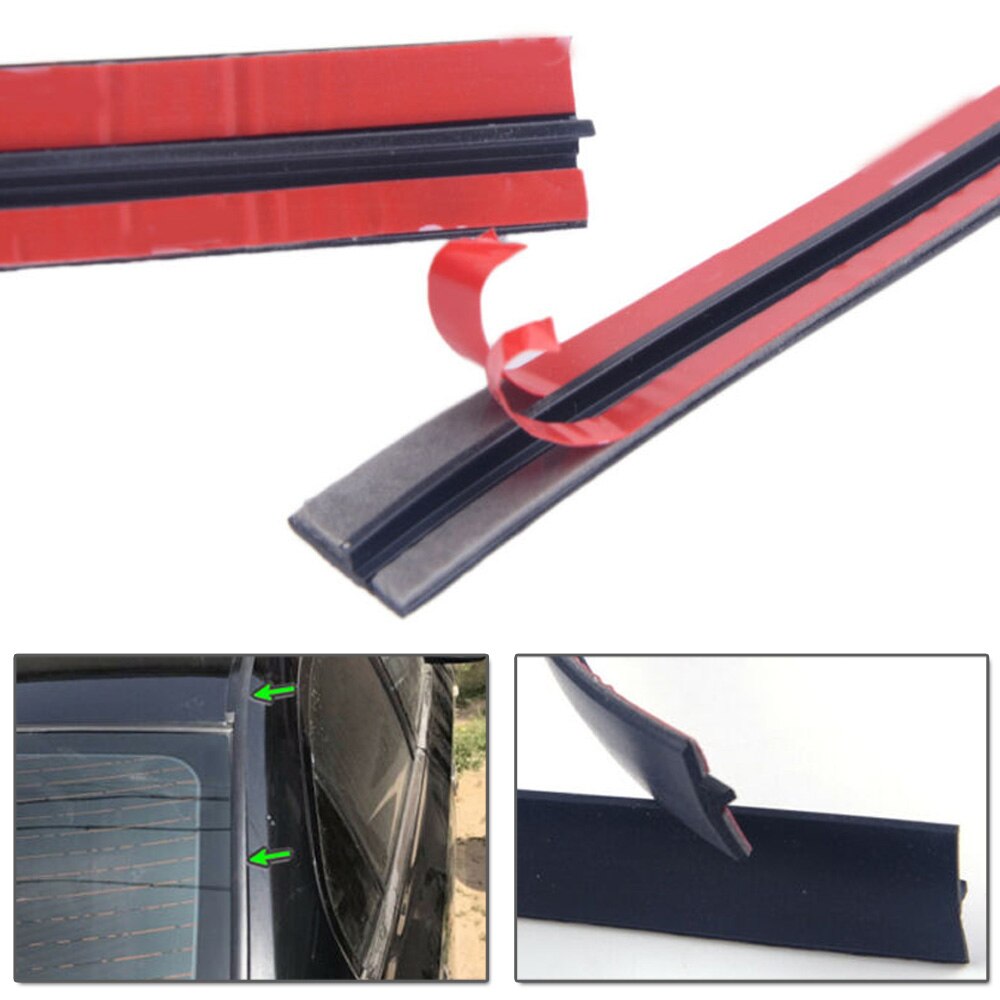Rear triangle Rubber Seal Strip With tape Car Windshield Universal 3Meter*1.5cm