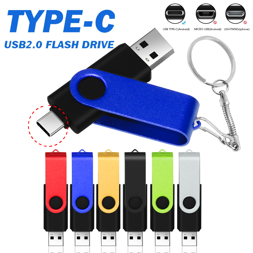 Pendrive USB-C 2w1 - 64GB/128GB - USB 2.0 + Type-C - Metal - Transfer Zdjęć