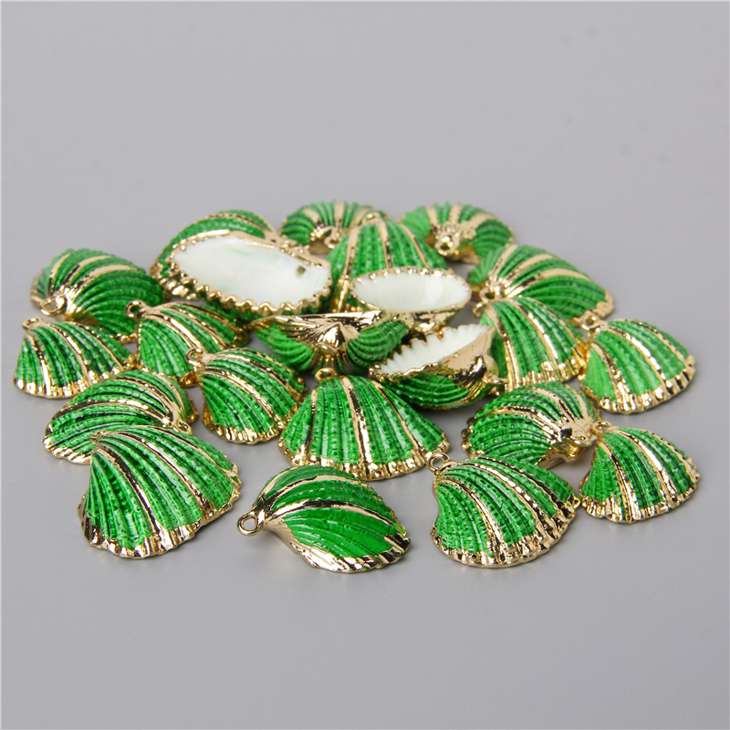 19 Stijlen Natuurlijke Shell Charms Tiny Conch Porceleinslak Schelpen Hanger Voor Diy Sieraden Maken Ketting Armband Oorbellen 2-10Pcs: M / Paars