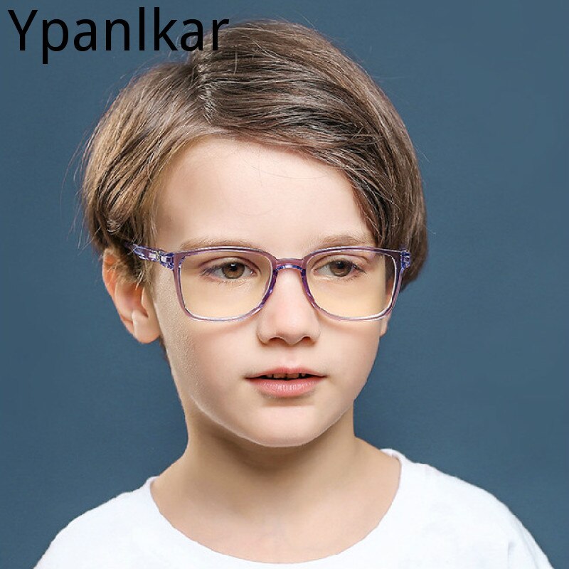 Gafas de luz azul con bloqueo para niños y niñas, lentes transparentes TR90 con marco de silicona suave, UV400,