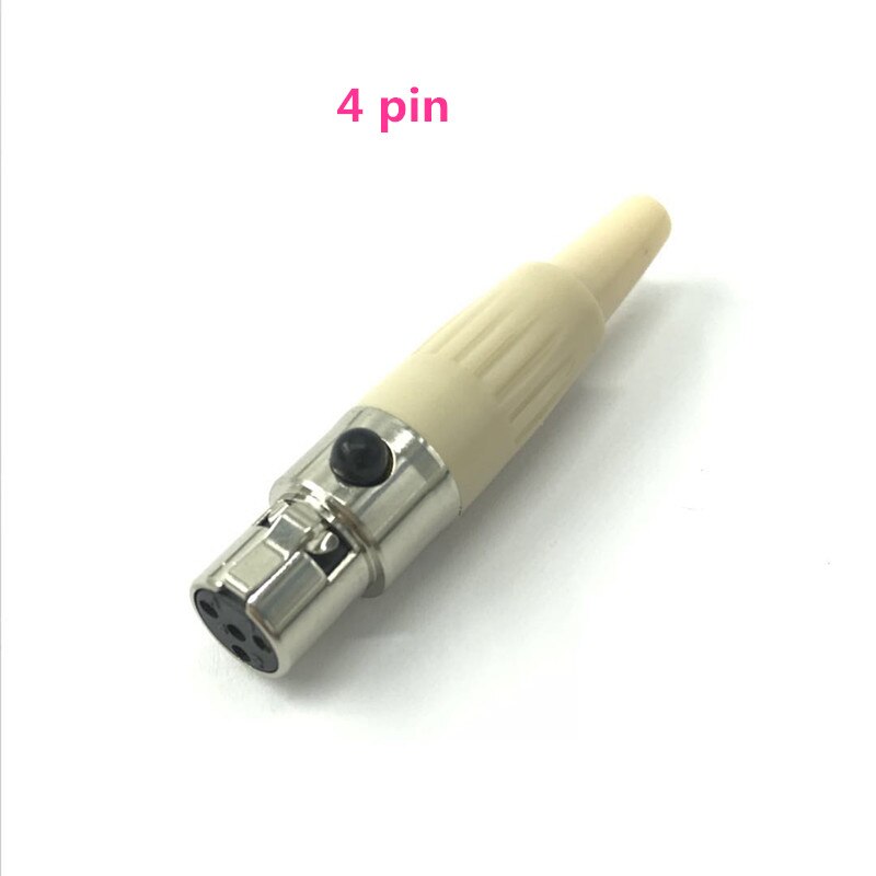 5 stuks diy 3-  or 4 stereo schroefvergrendelingsconnector voor akg of voor shure microfoon reservestekkeradapter: 4- pins