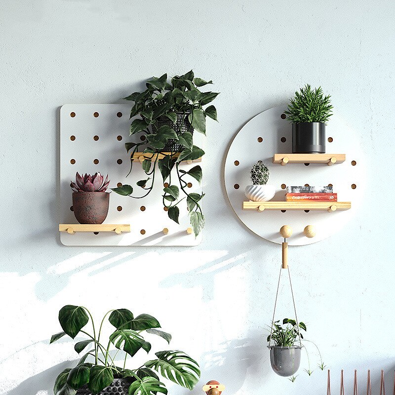 Multi-size Rack DIY Combination Solid Wood Wall-mounted Rack Storage Rack for Bathroom Bedroom Kitchen Storage Rack