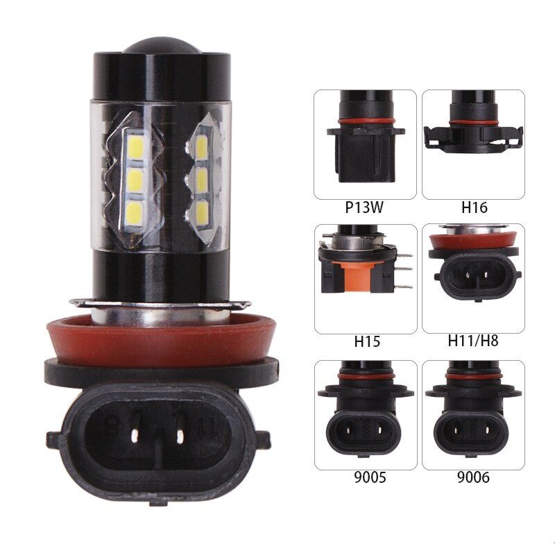 2Stck 2835 H8 H9 H11 H15 H16 P13W 9005 9006 LED Nebel Fahren Scheinwerfer Gelb Licht Lampe Lampen für Auto nebel lichter LED nebel licht