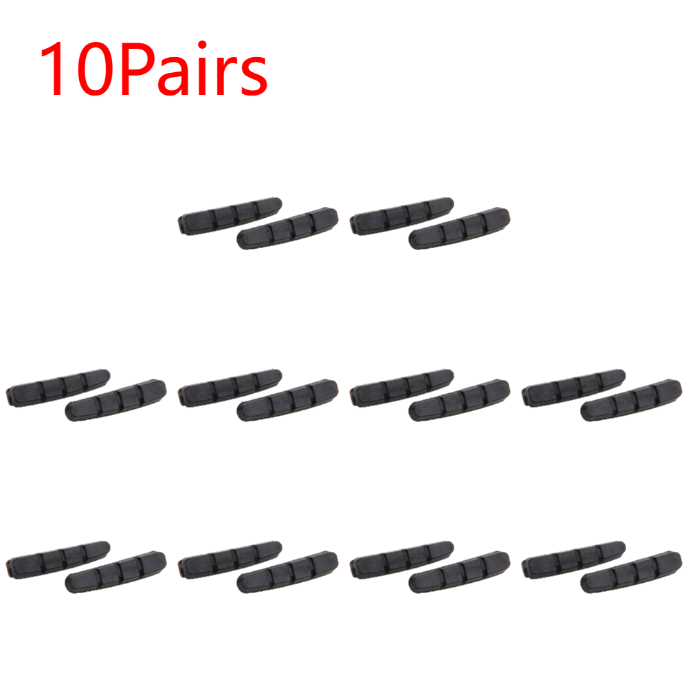 1-10 paar racefiets remblokken schoenen voor lichtmetalen velgen Dura Ace Ultegra 105 fiets v remschoen duurzaam rubber fietsremgereedschap: zwart