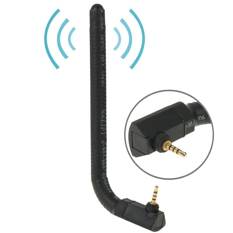 Black 6dBi 2.5mm bending Style Mobile Antenna FM & TV