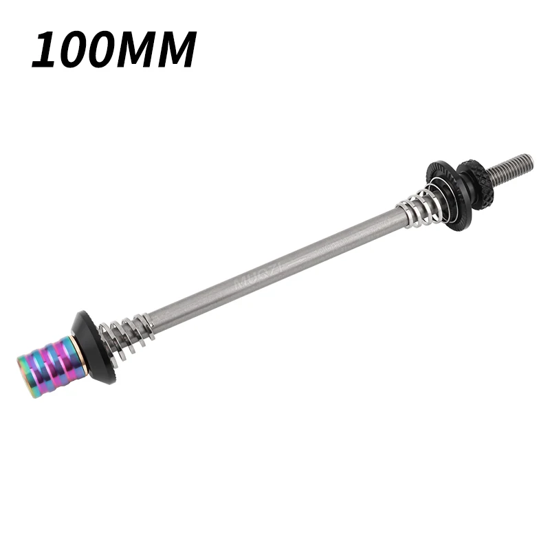 MUQZI Titanium Quick Release Skewers 74mm 85mm 100mm 130-135mm MTB Road Bicycle Quick Release Titanium Alloy Axle QR Skewer: black