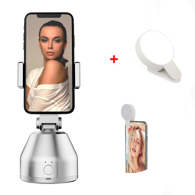 Smart Shooting Selfie Stick Tripod Intelligent Follow 360° Rotation Face Object Tracking Smart AI Gimbal Photography Camera: LILA