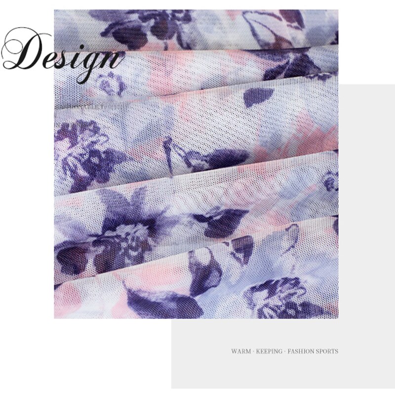 Ballet Leotard Adult Gymnastic Leotard Ballerina Floral Ballet Leotards for Women Long Sleeve Ballet Dress Mesh Dance Skirt