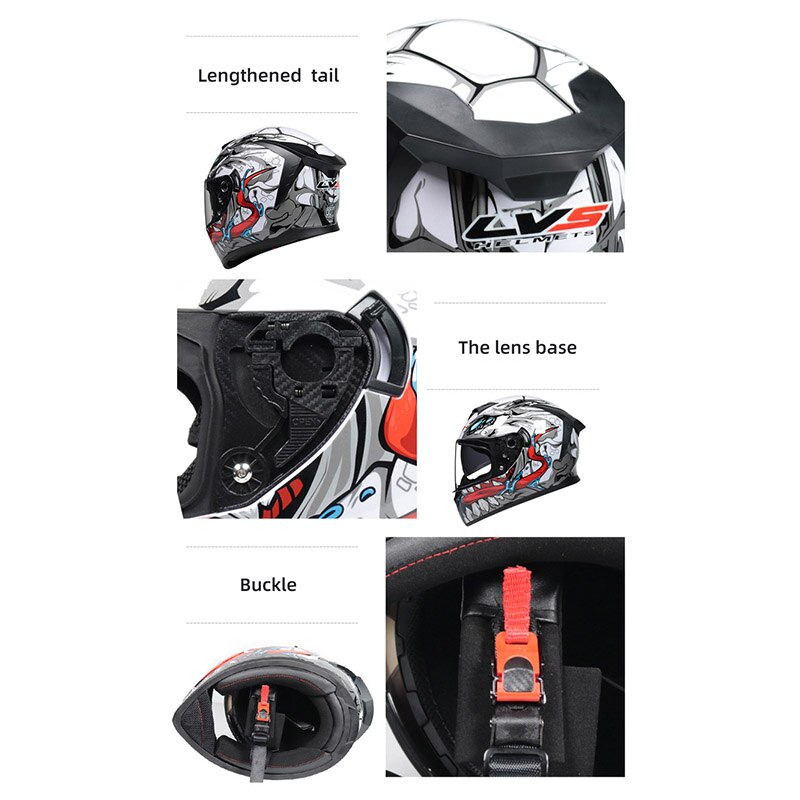 Motorhelm Met Dual Lens Full Face Motor Cafe Racer Spoor Chopper Dirt Bike Mtb Atv Enduro Racing Capacete De moto