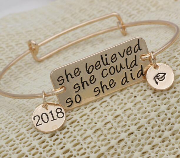 Sie angenommen sie könnte so sie haben armreifen inspirierend armbänder awareness armreifen es ist einstellbar armreifen YLQ0611: Default Title