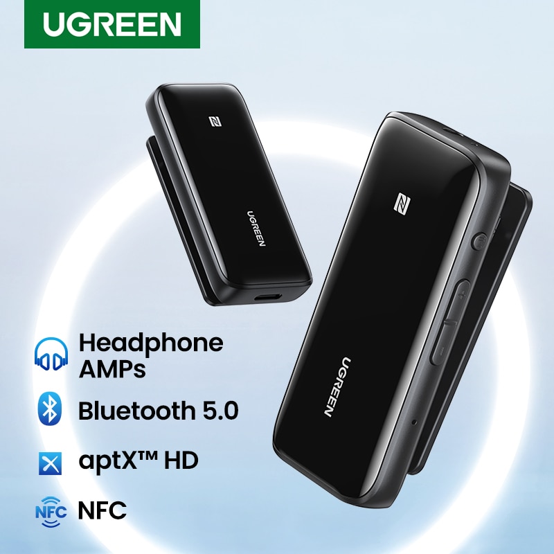 UGREEN Bluetooth 5.0 Receiver USB DAC 3.5mm Wireless Audio Headphone Amplifier NFC aptX aptX HD QCC3034 Bluetooth 5.0 Adapter