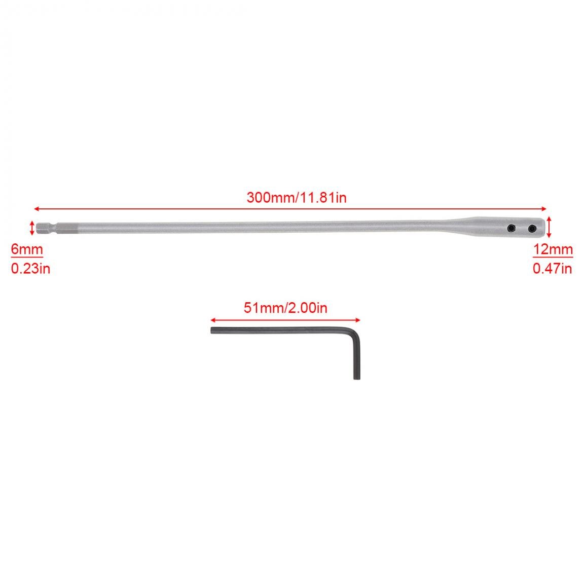 150/300 Mm Gelegeerd Staal Boor Verlengstuk Drijfstang Quick Change Boor Schacht Tool Met Hex Schacht Voor uitbreiding Boren
